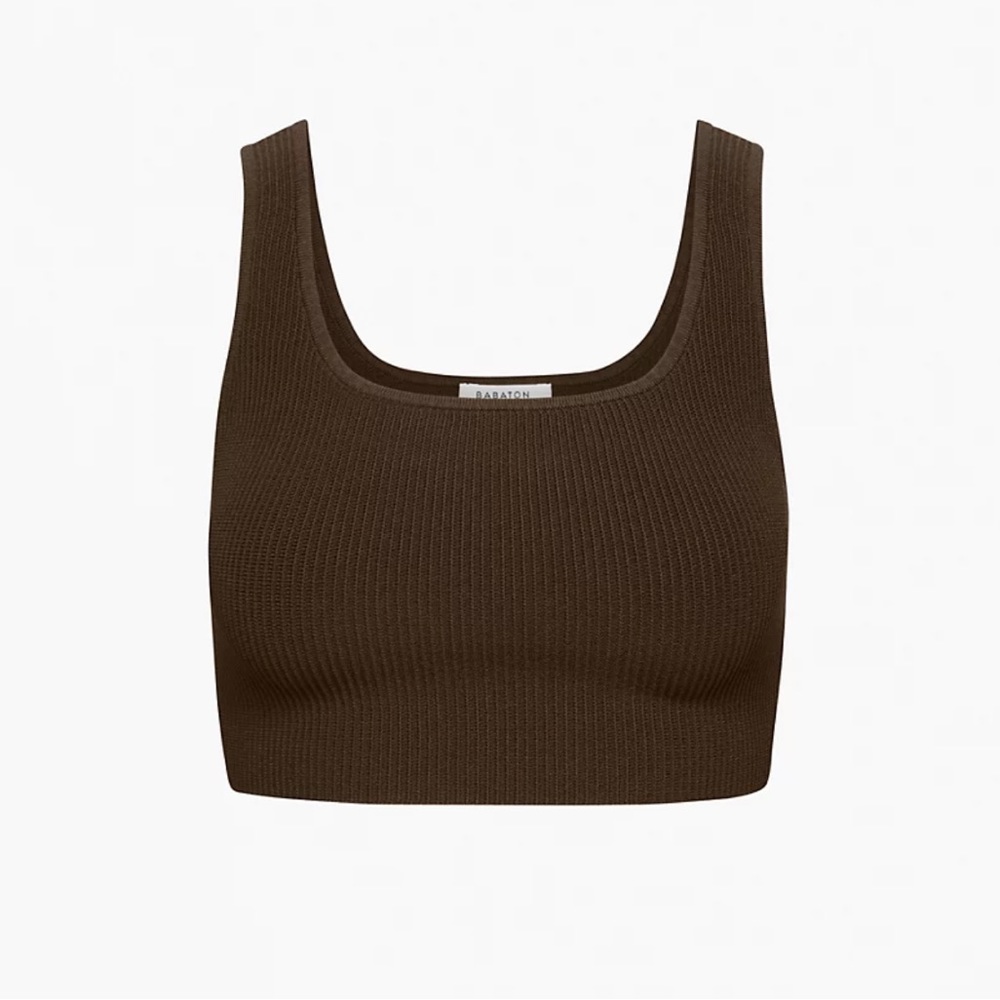 Aritzia Babaton Sculpt Knit Sqaureneck Cropped Tank